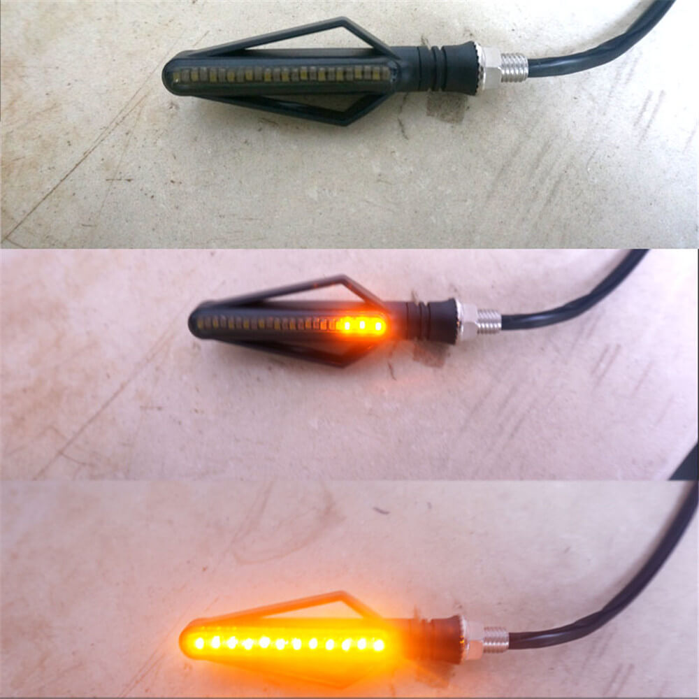 Motorcycle 4Pcs Turn Signal Light LED Flowing Tail Light Flexible Lamp Flashing Blinker Motorbike Accessories