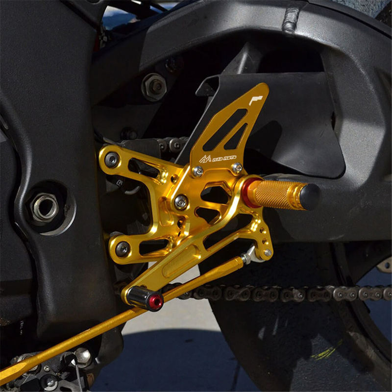Rearsets Foot Pegs CNC Motorcycle Accessories Adjustable Rear Set FootPegs For Kawasaki ZX10R 2011-2014