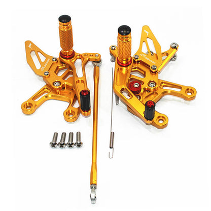 Rearsets Foot Pegs CNC Motorcycle Accessories Adjustable Rear Set FootPegs For Kawasaki ZX10R 2011-2014