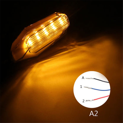 Motorcycle 2Pcs LED Turn Signal Light 12V Turn Signals Indicators Universal Blinkers Flashers Two Colors