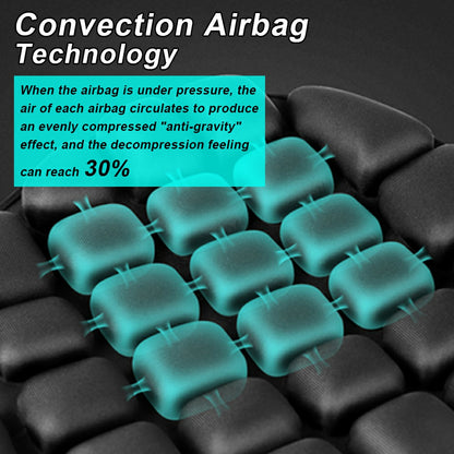 Motorcycle Seat Cushion Air Seats Pressure Relief, Water Fillable Cooling Down Seat Pad,Shock Absorption, Water Inflatable Suitable for Cruiser Touring Saddles