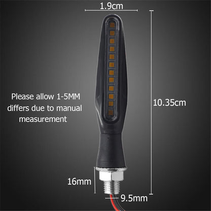 Motorcycle 4Pcs Turn Signal Light LED Flowing Tail Light Flexible Lamp Flashing Blinker Motorbike Accessories