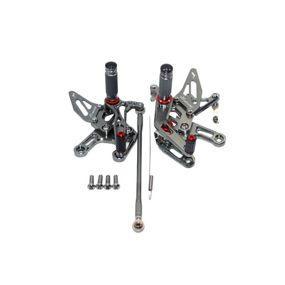 Rearsets Foot Pegs CNC Motorcycle Accessories Adjustable Rear Set FootPegs For Kawasaki ZX10R 2008-2010