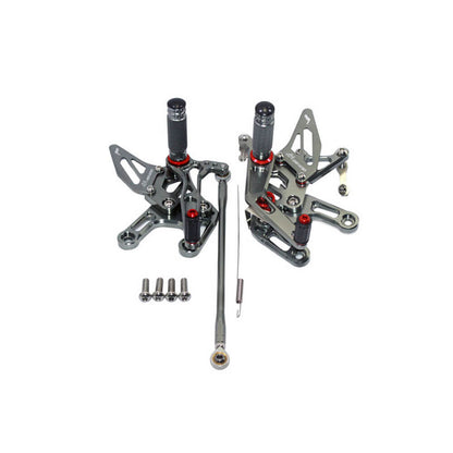 Rearsets Foot Pegs CNC Motorcycle Accessories Adjustable Rear Set FootPegs For Kawasaki ZX10R 2008-2010