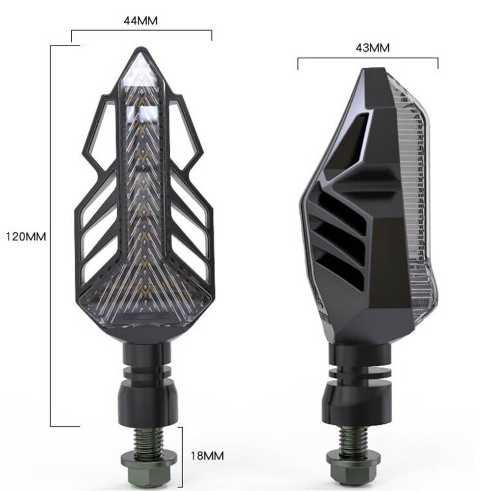 Motorcycle 2Pcs Turn Signal Light LED Flowing Tail Light Flexible Lamp Flashing Blinker Motorbike Accessories