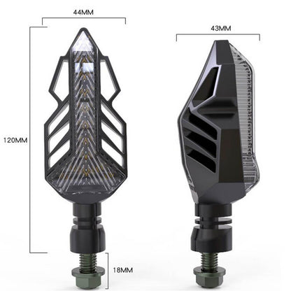 Motorcycle 2Pcs Turn Signal Light LED Flowing Tail Light Flexible Lamp Flashing Blinker Motorbike Accessories