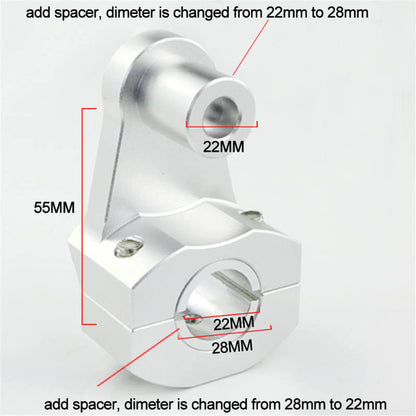Universal Motorcycle Handlebar 55mm Riser Kit For 7/8" 22mm & 11/8" 28mm Duable Bars Fits Motorcycle Honda Yamaha Suzuki Kawasaki BMW Ducati