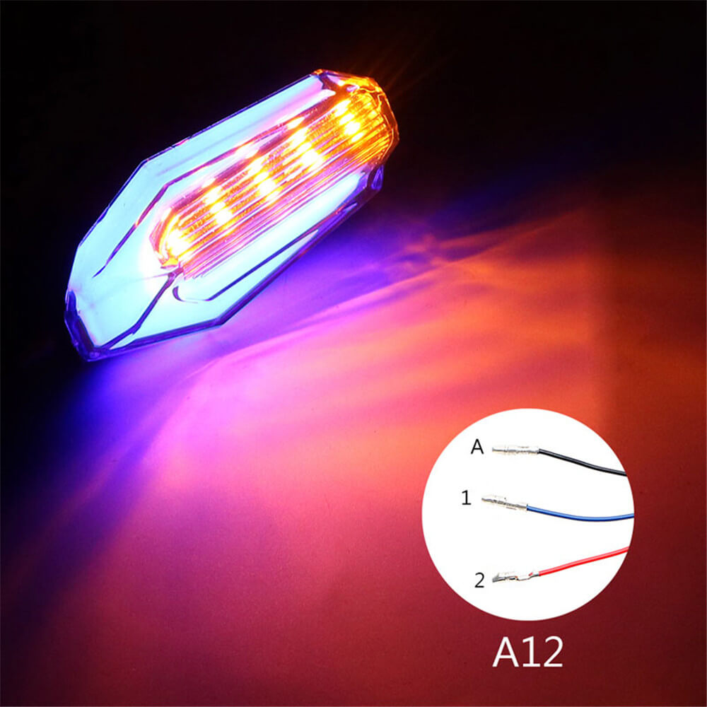 Motorcycle 2Pcs LED Turn Signal Light 12V Turn Signals Indicators Universal Blinkers Flashers Two Colors