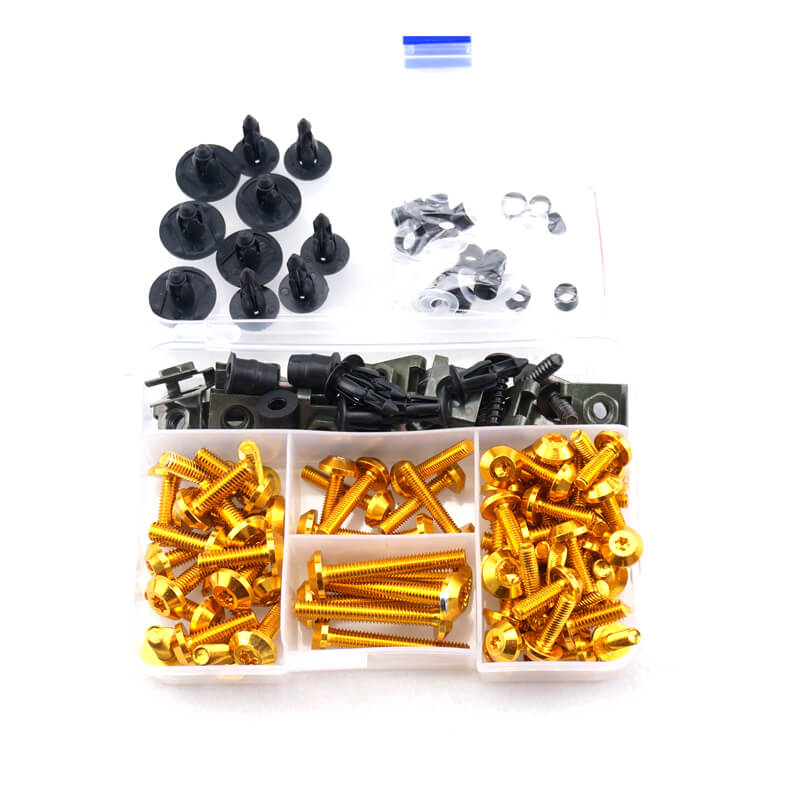 New bolt head design Universal Motorcycle Aluminium Body Fairing Bolt Kit Complete Body Screws For Honda Yamaha Suzuki Kawasaki BMW Ducati Benelli KTM Triumph
